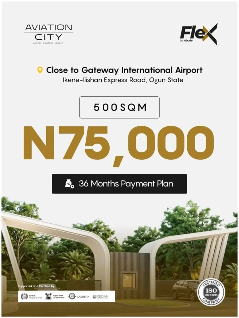 Aviation City flyer from the developer, 500 sqm plot